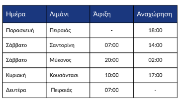 τιμοκατάλογος ΚΡΟΥΑΖΙΕΡΑ ΜΕ ΔΩΡΕΑΝ ΜΕΤΑΦΟΡΑ ΑΠΟ Β. ΕΛΛΑΔΑ - 4 ΗΜΕΡΕΣ - MIRAY CRUISES