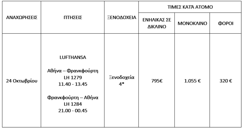 τιμοκατάλογος ΑΛΣΑΤΙΑ - ΜΕΛΑΝΑΣ ΔΡΥΜΟΣ - 28Η ΟΚΤΩΒΡΙΟΥ - 5 ΗΜΕΡΕΣ